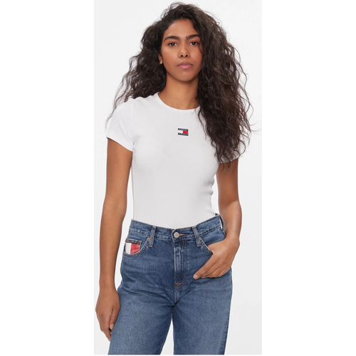 Odjeća Žene
 Majice / Polo majice Tommy Jeans DW0DW17881 Bijela