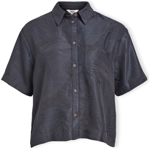 Odjeća Žene
 Topovi i bluze Object Hannima Shirt S/S - Black Crna