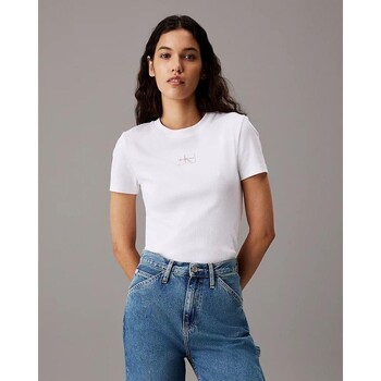 Odjeća Žene
 Majice / Polo majice Calvin Klein Jeans J20J223552 Bijela