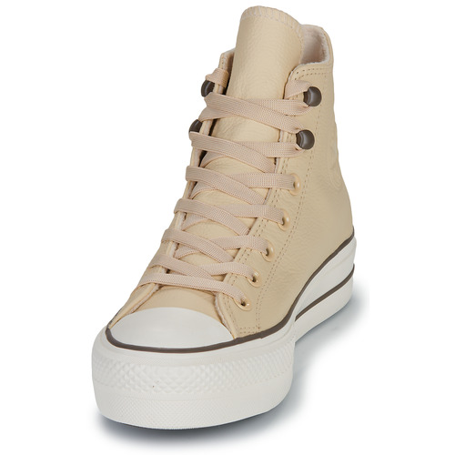 Converse CHUCK TAYOR ALL STAR LIFT PLATFORM WEATHERIZED LEATHER Bež