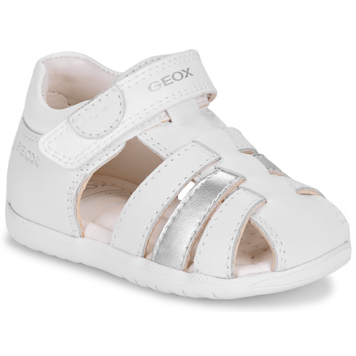 Obuća Djevojčica Sandale i polusandale Geox B SANDAL MACCHIA GIRL Bijela / Srebrna
