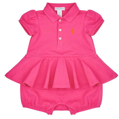 Odjeća Djevojčica Kratke haljine Polo Ralph Lauren SS PEPLUM BU-ONE PIECE-SHORTALL Ružičasta