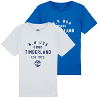 Odjeća Dječak
 Majice kratkih rukava Timberland T60426 Bijela / Plava