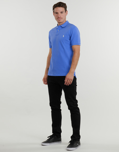 Polo Ralph Lauren POLO COUPE DROITE EN COTON BASIC MESH Plava / Embayment / Plava