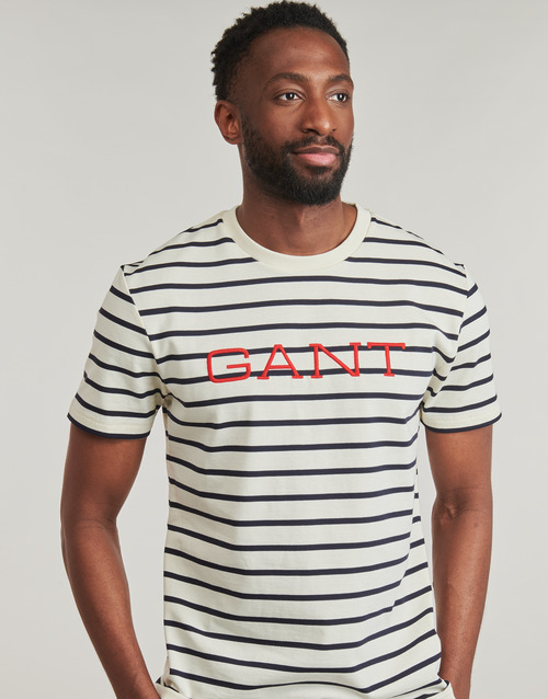 Gant GRAPHIC STRIPED SS T-SHIRT Tamno plava   / Bijela