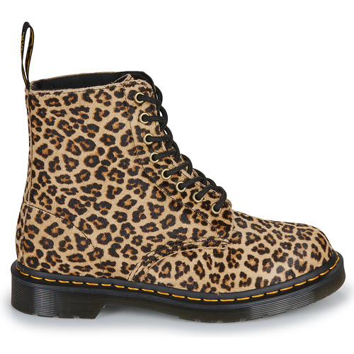 Dr. Martens 1460 Pascal Light Tan Mini Leopard Spot Hair On Crna