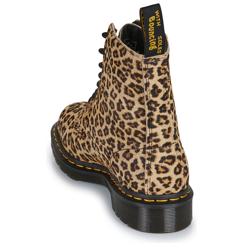 Dr. Martens 1460 Pascal Light Tan Mini Leopard Spot Hair On Crna