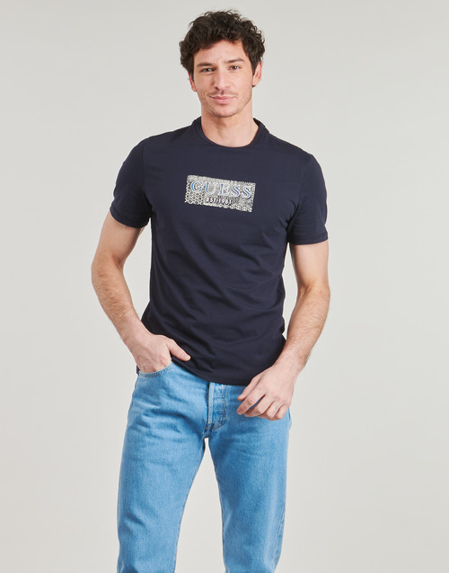 Guess CN GUESS BOX TEE Tamno plava  