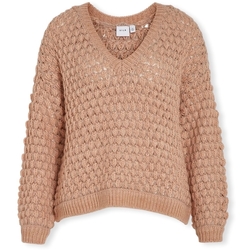 Odjeća Žene
 Puloveri Vila Evali Knit L/S - Natural Melange Bež