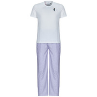 Odjeća Pidžame i spavaćice Polo Ralph Lauren S/S PJ SET SLEEP SET Bijela / Plava