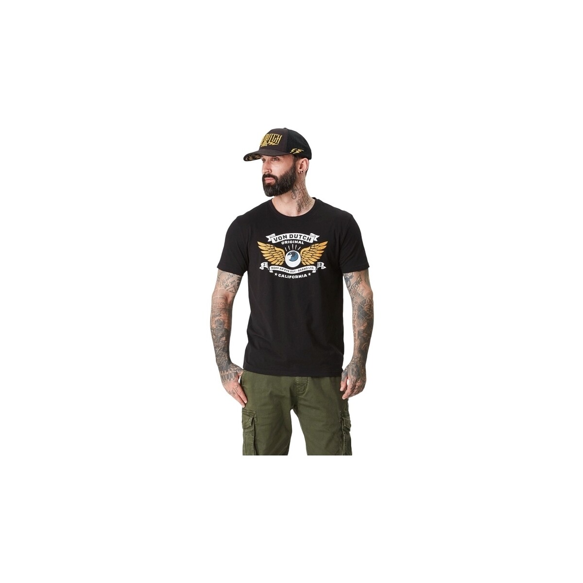 Odjeća Muškarci
 Majice / Polo majice Von Dutch TEE SHIRT SLUB  AVEC LOGO Crna