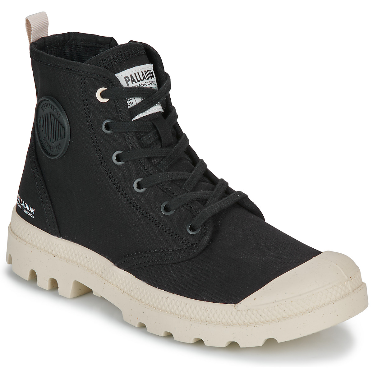 Obuća Visoke tenisice Palladium PAMPA HI ZIP ORGANIC Crna / Bijela