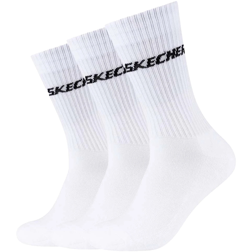 Donje rublje Sportske čarape Skechers 3pk Tennis Cushioned Long Socks Bijela