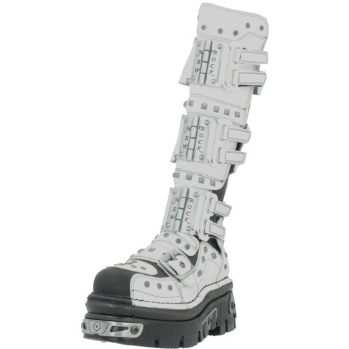 New Rock HIGH BOOT METALLIC M800 C2 HIGH Bijela