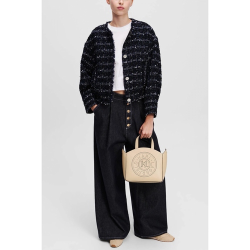 Karl Lagerfeld CIRCLE SM TOTE PERFORATED Bež