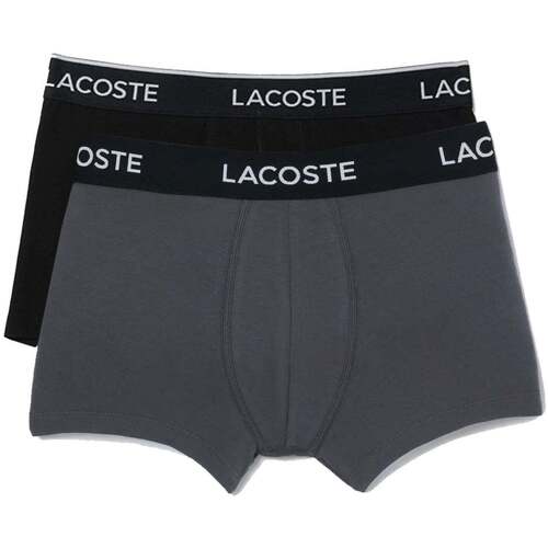 Donje rublje Muškarci
 Bokserice Lacoste 2 Pack Cotton Stretch Logo Trunks Black/Dark Grey Crna