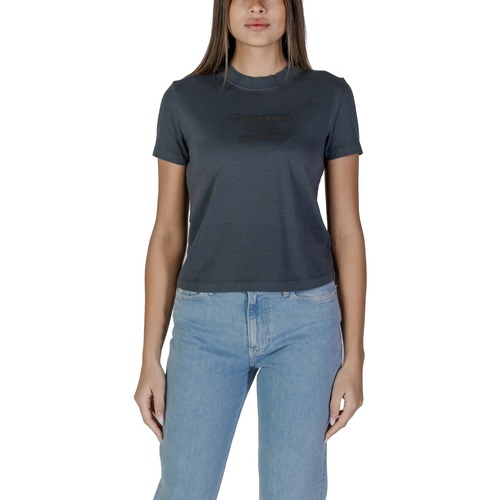 Odjeća Žene
 Majice kratkih rukava Calvin Klein Jeans WASHED PUFF PRINT J20J224988 Crna