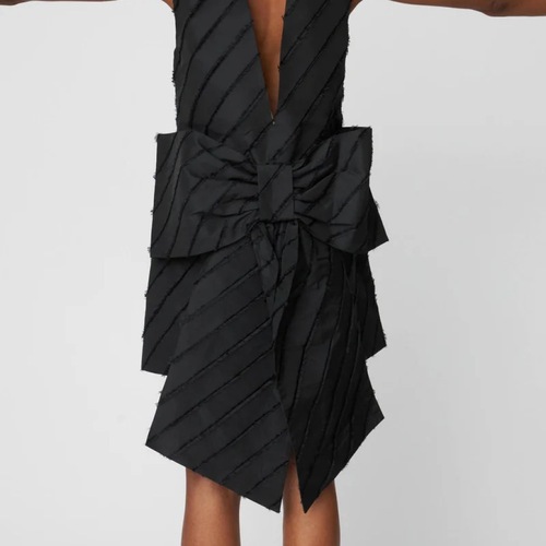 Stella Nova MINI DRESS WITH BOW DETAI Crna