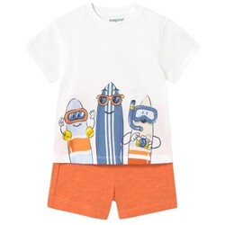 Odjeća Djeca Dječji kompleti Mayoral 1656 Conjunto dos piezas surf Naranja Narančasta