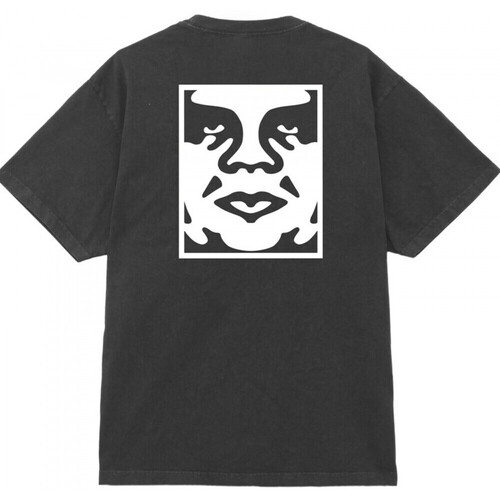 Odjeća Muškarci
 Majice / Polo majice Obey bold icon face Crna