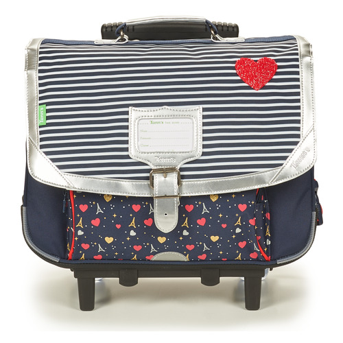 Torbe Djevojčica (Školske) torbe s kotačićima Tann's EMILIE CARTABLE TROLLEY 38 CM Tamno plava  