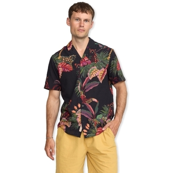 Rvlt Revolution Short Sleeved Cuban Shirt 3167 - Black