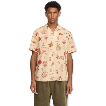 Rvlt Revolution Short Sleeved Cuban Shirt 3169 - Red