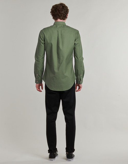 Polo Ralph Lauren CHEMISE AJUSTEE SLIM FIT EN OXFORD LEGER Kaki
