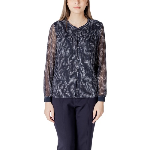 Odjeća Žene
 Topovi i bluze Street One Printed chiffon blouse w placket detail 345452 Plava
