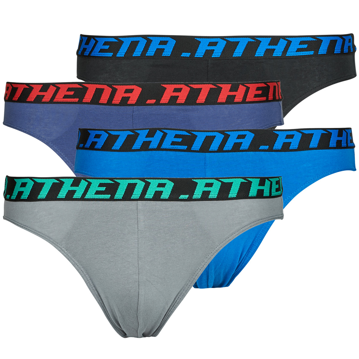 Donje rublje Muškarci
 Slip gaćice Athena MY PETITS PRIX Pack de 4 Crna / Siva / Plava / Tamno plava  