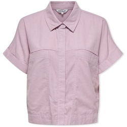 Odjeća Žene
 Topovi i bluze Only Caro Linen Shirt - Violet Ice Ljubičasta