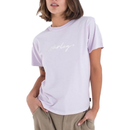Hurley ORGANIC SCRIPT ONLY TEE Ljubičasta