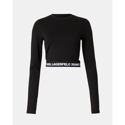 Odjeća Žene
 Majice / Polo majice Karl Lagerfeld A1W17042 LS MILANO TOP Crna