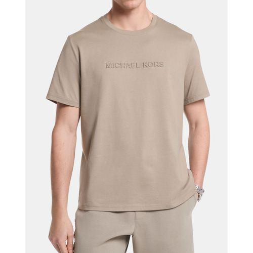MICHAEL Michael Kors CF4529H1V2 EMBOSSED LOGO TEE Bež