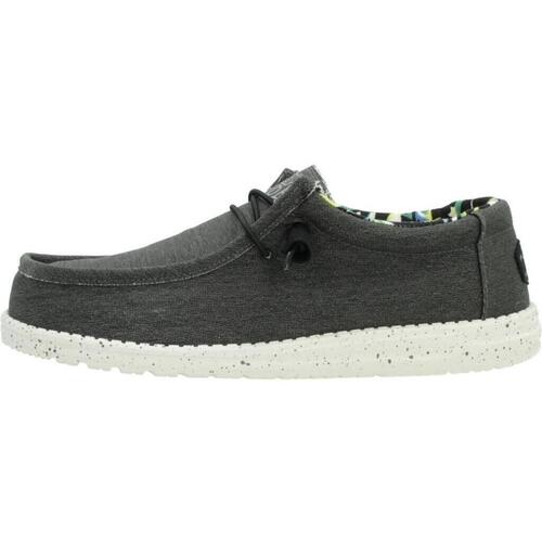 HEYDUDE WALLY STRETCH CANVAS Crna