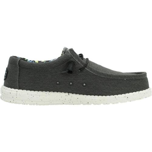 HEYDUDE WALLY STRETCH CANVAS Crna