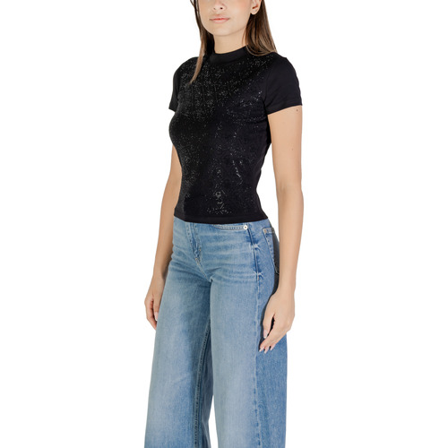 Guess SS MOCK NECK ALL OVER 4G TEE W4BI26 J1314 Crna