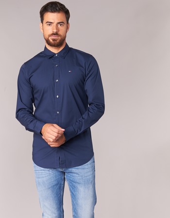 Odjeća Muškarci
 Košulje dugih rukava Tommy Jeans TJM ORIGINAL STRETCH SHIRT Plava