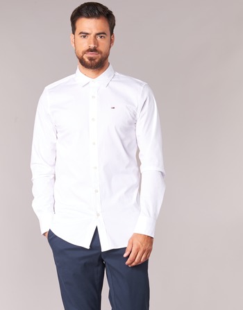 Odjeća Muškarci
 Košulje dugih rukava Tommy Jeans TJM ORIGINAL STRETCH SHIRT Bijela