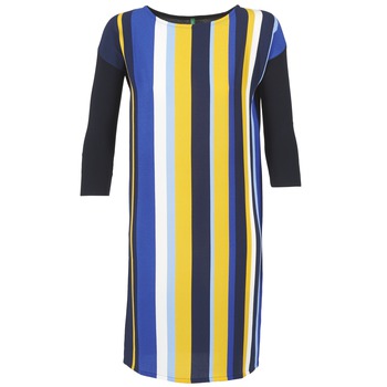 Odjeća Žene
 Kratke haljine Benetton VAGODA Blue / Žuta / Bijela