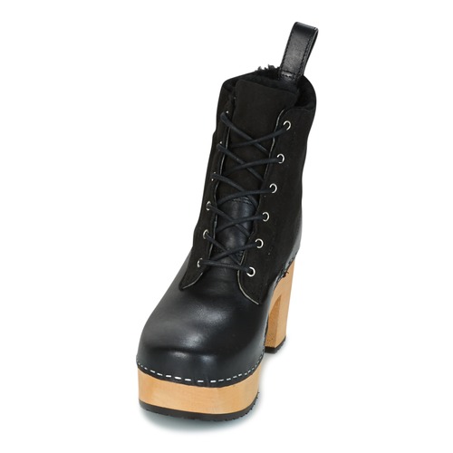 Swedish hasbeens HIPPIE LACE UP Crna