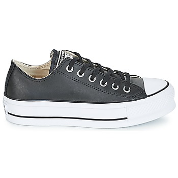 Converse CHUCK TAYLOR ALL STAR LIFT CLEAN OX LEATHER Crna / Bijela
