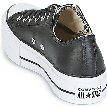 Converse CHUCK TAYLOR ALL STAR LIFT CLEAN OX LEATHER Crna / Bijela
